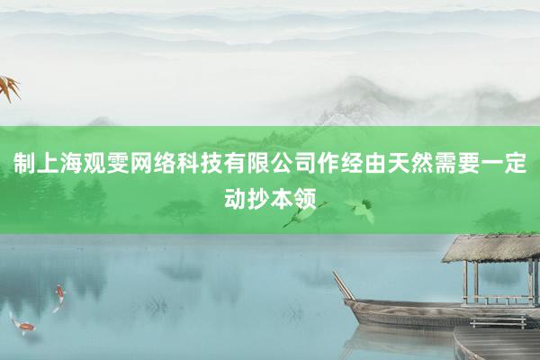 制上海观雯网络科技有限公司作经由天然需要一定动抄本领